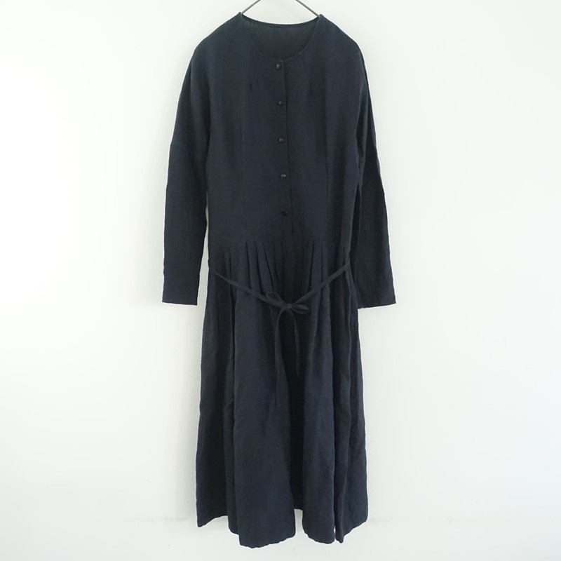 リゼッタ Lisette ノーカラーウエストタックリネンワンピース (2-2511