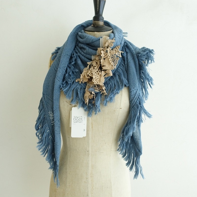 美品/定価3.7万】ミナペルホネン mina perhonen pastoral 三角ストール