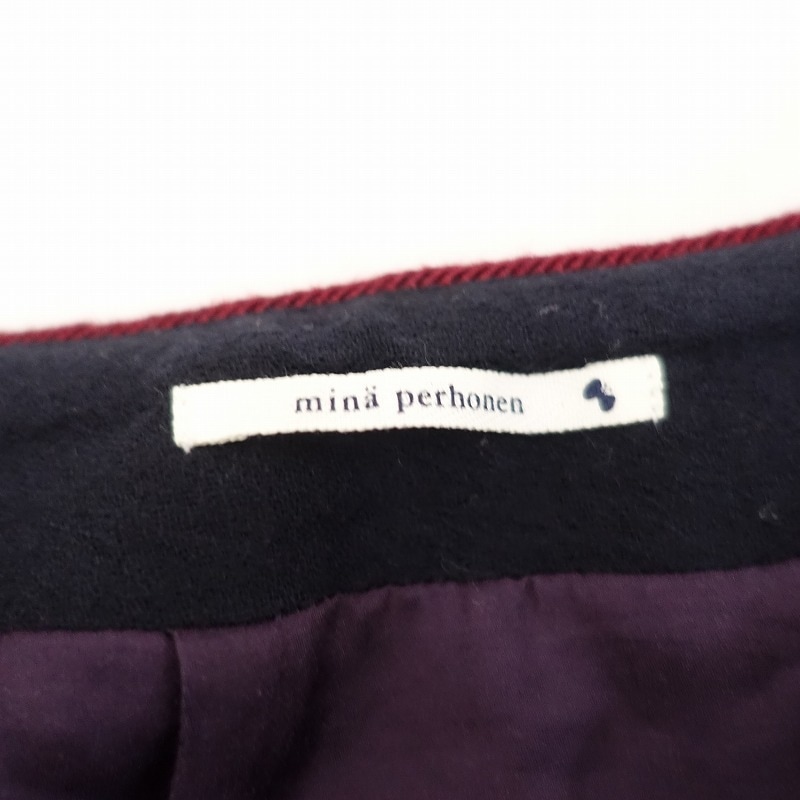 ミナペルホネン mina perhonen count ウールカシミヤ混刺繍タックス