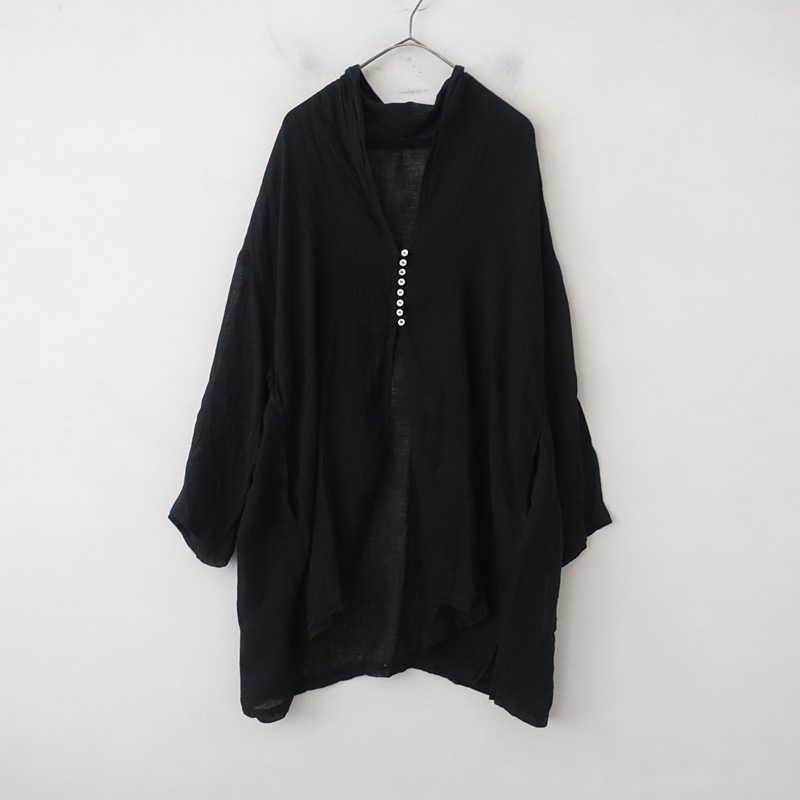 定価2.6万】ネストローブ nest Robe リネンガーゼロングカーディガン F