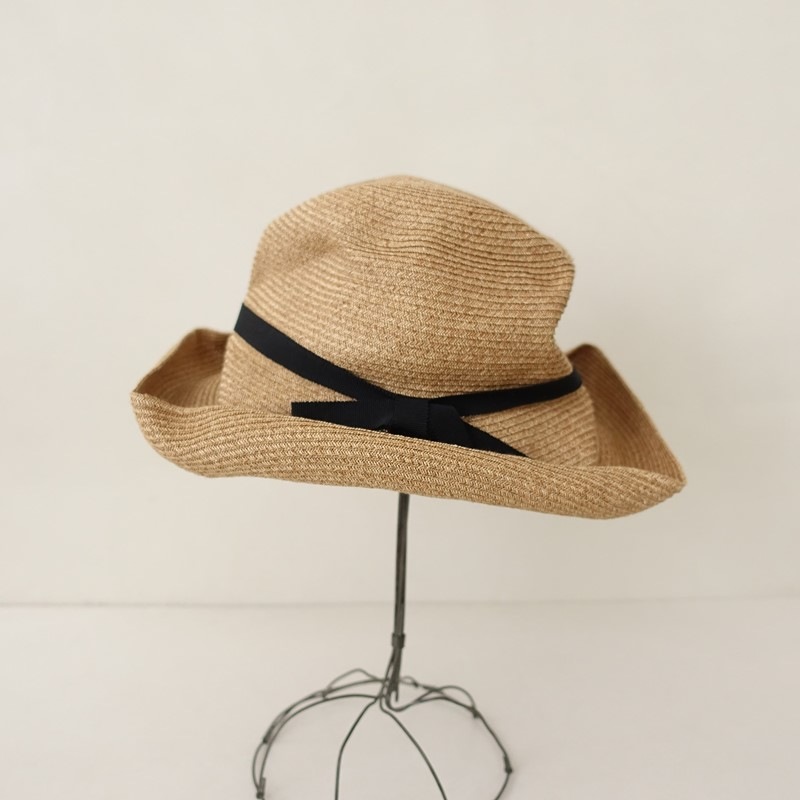 �����2���ۥޥ��奢���� mature ha. BOXED HAT 11cm brim grosgain ribbon �ܥå����ϥå�   (ha30-2604-256)��91E62��