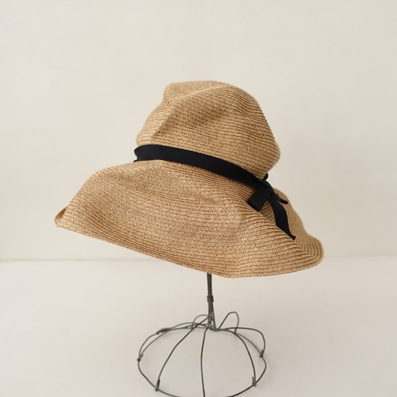 �����2���ۥޥ��奢���� mature ha. BOXED HAT 11cm brim grosgain ribbon �ܥå����ϥå�   (ha30-2604-256)��91E62��