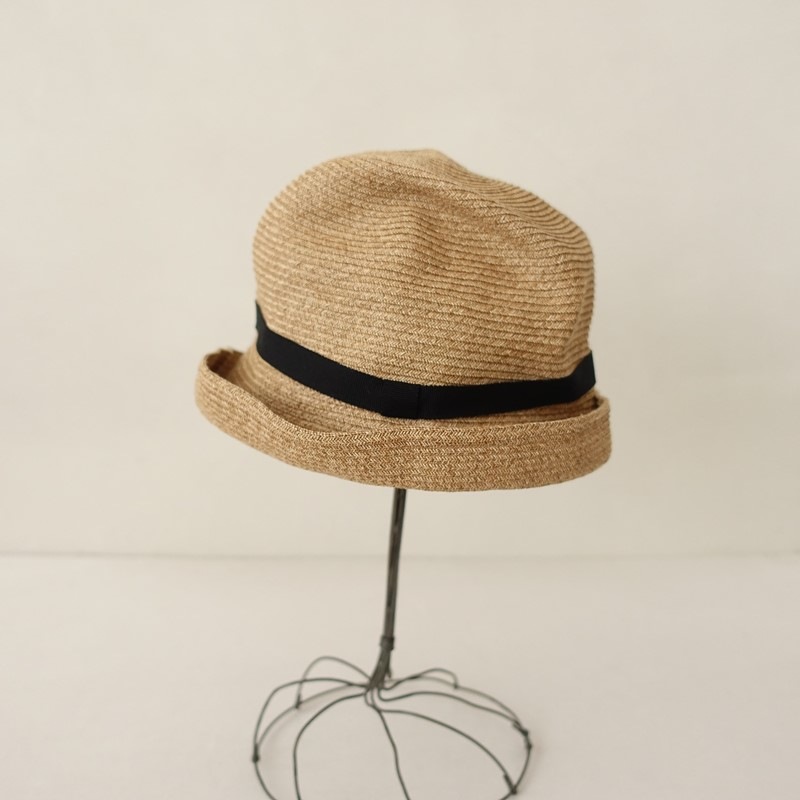�����1.8���ۥޥ��奢���� mature ha. BOXED HAT 7cm brim grosgrain ribbon �ܥå����ϥå�   (ha30-2604-255)��91E62��