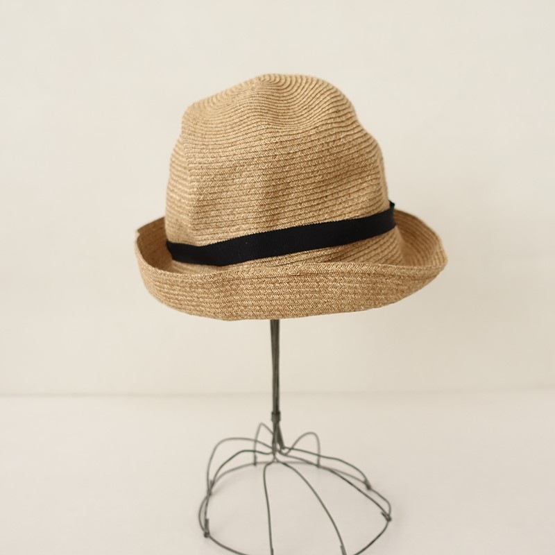 �����1.8���ۥޥ��奢���� mature ha. BOXED HAT 7cm brim grosgrain ribbon �ܥå����ϥå�   (ha30-2604-255)��91E62��
