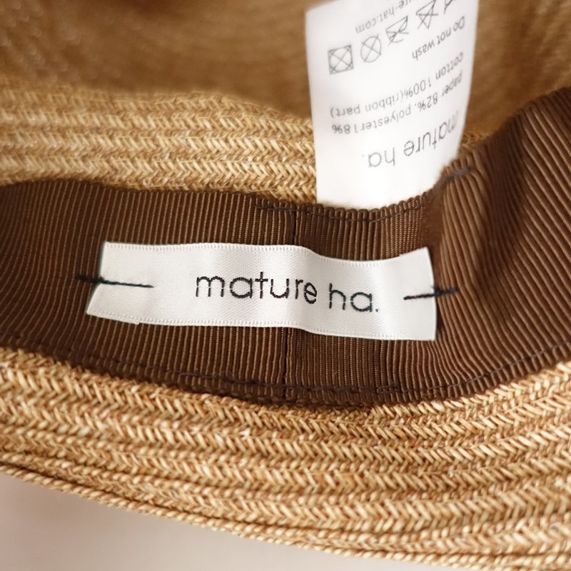 �����1.8���ۥޥ��奢���� mature ha. BOXED HAT 7cm brim grosgrain ribbon �ܥå����ϥå�   (ha30-2604-255)��91E62��