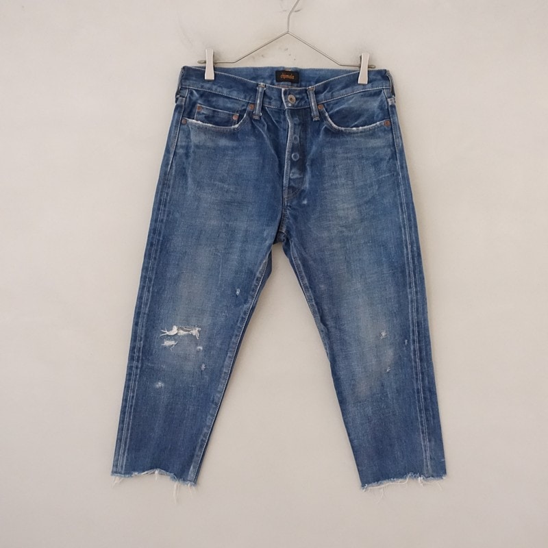 chimala チマラ デニム パンツ ダメージ加工 セルビッチ 赤耳 26 chimala チマラ デニム パンツ ダメージ加工 セルビッチ 赤耳 26