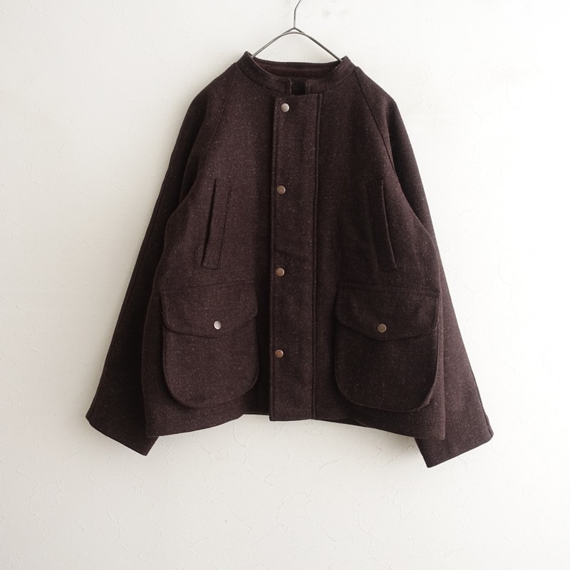 PARICI マラリウスハンティングジャケット　英国製ウール　ブラウン 定価2.9万】パーリッシィ PAR ICI マラリウスハンティングジャケット F