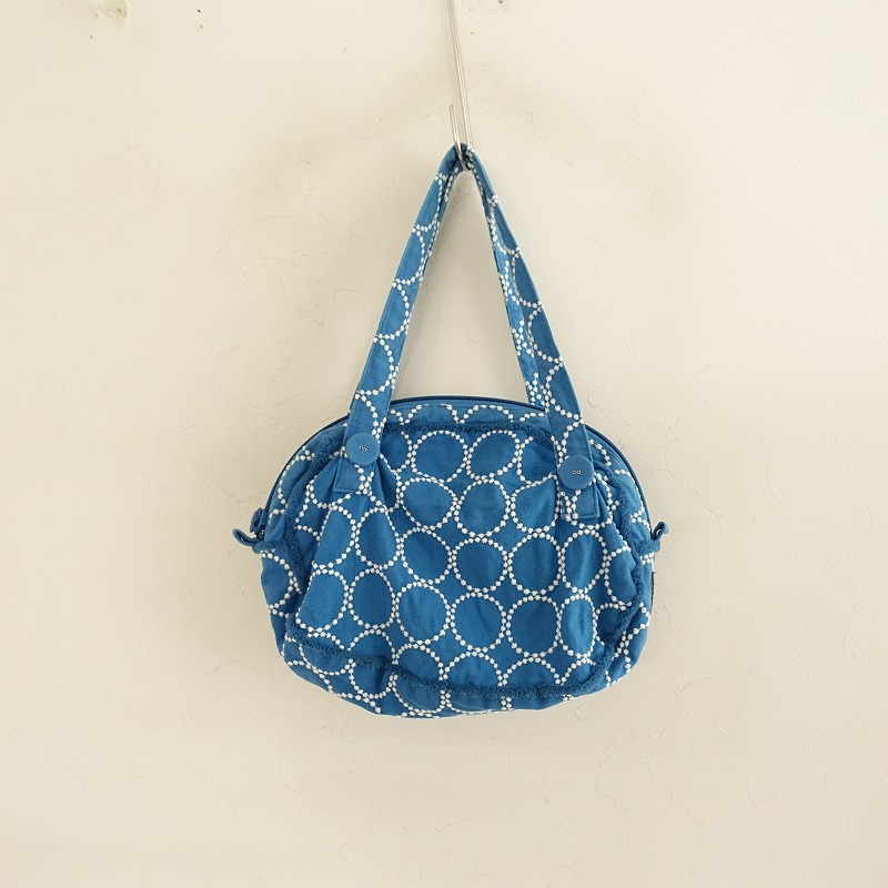 mina perhonen タンバリン　ボディバッグ大　定番　麻ネイビー mina perhonen 大 ボディバッグ mina perhonen - mina perhonen