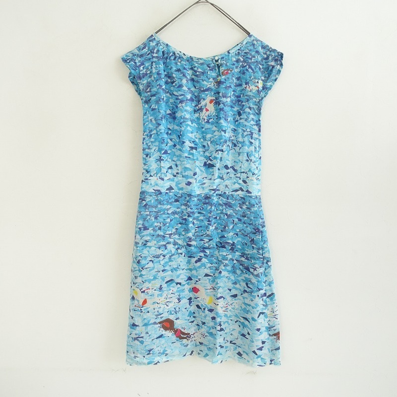 希少品　mina perhonen triathlon ドレスワンピース ミナペルホネン mina perhonen triathlon ラミープリントドレス