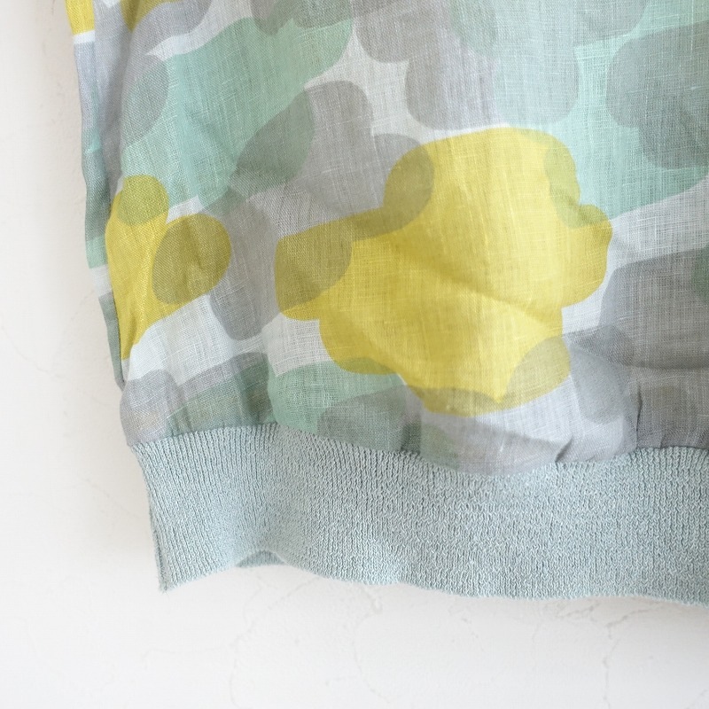 mina perhonen slow cloud リネンブラウス 定価5.5万】ミナペルホネン mina perhonen slow cloud リネン