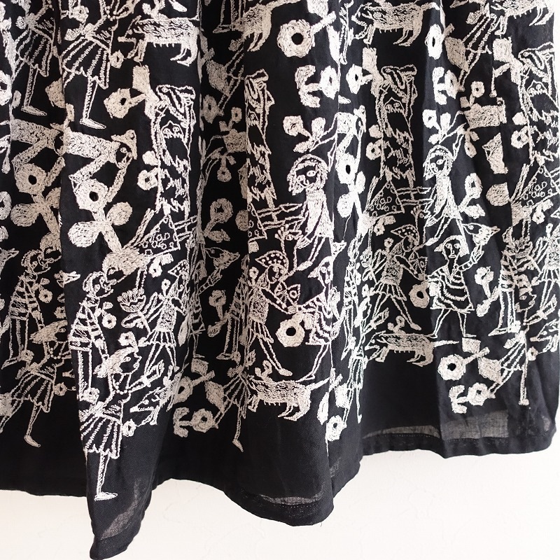 mina perhonen ミナペルホネン 刺繍スカート chum mina perhonen ミナペルホネン 刺繍スカート chum stitch garden