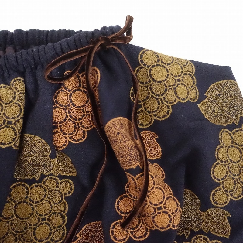 定価5万】ミナペルホネン mina perhonen grapes 刺しゅう変形スカート 