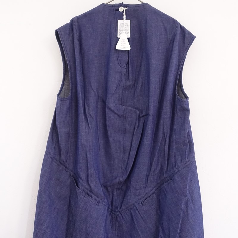 ��̤����/���4.8���ۥ�����ɥޥ󥺥ơ��顼 R&D.M.Co- COTTON DENIM HUNCHED BACK DRESS  F (25-2607-65)��92G62��