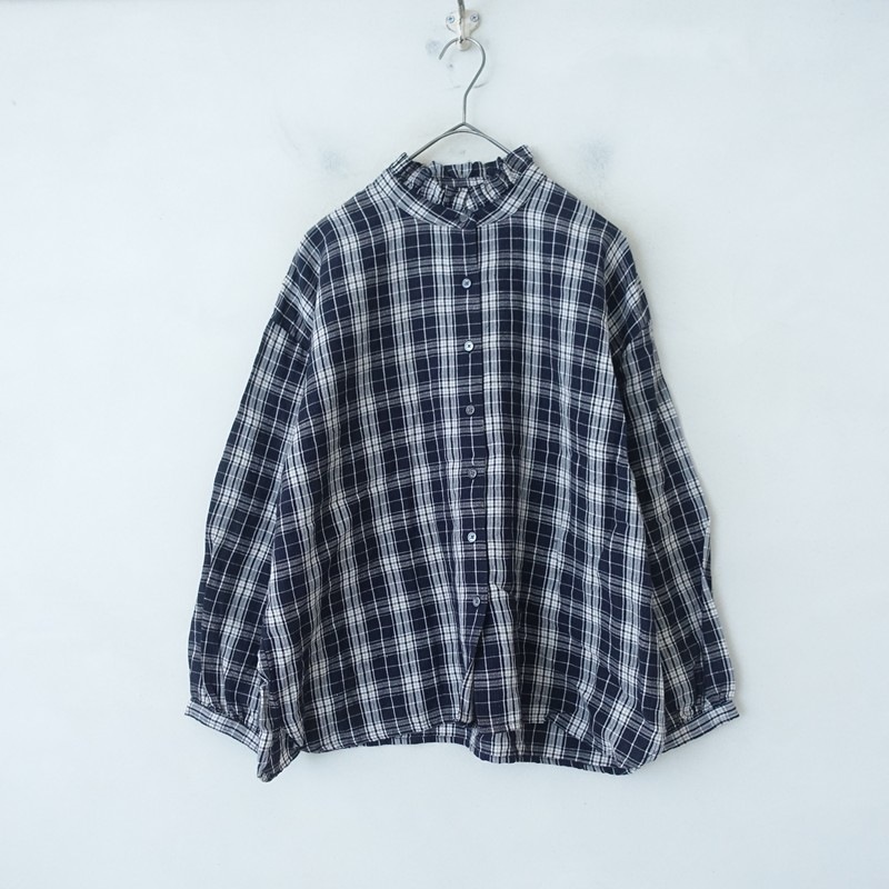 �����2.5���ۥ����� soil WOOL LINEN FRILL COLLAR SHIRT �ե�륫�顼�����å������  1 (1-2604-39)��20E62��
