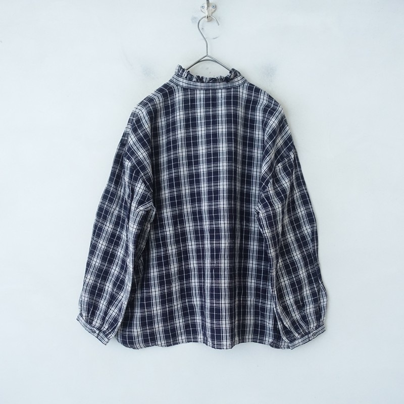 �����2.5���ۥ����� soil WOOL LINEN FRILL COLLAR SHIRT �ե�륫�顼�����å������  1 (1-2604-39)��20E62��