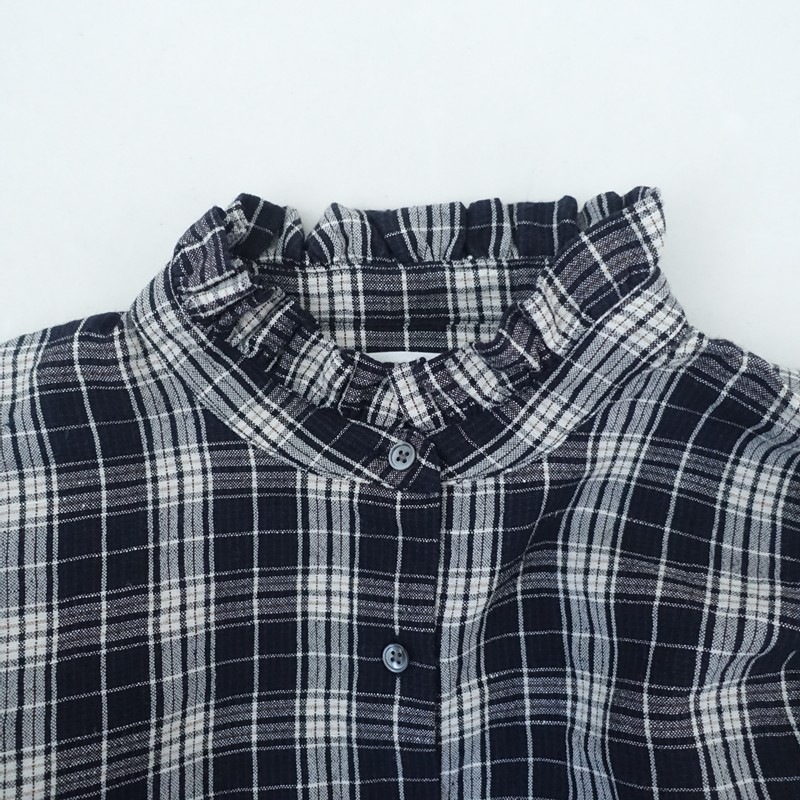 �����2.5���ۥ����� soil WOOL LINEN FRILL COLLAR SHIRT �ե�륫�顼�����å������  1 (1-2604-39)��20E62��