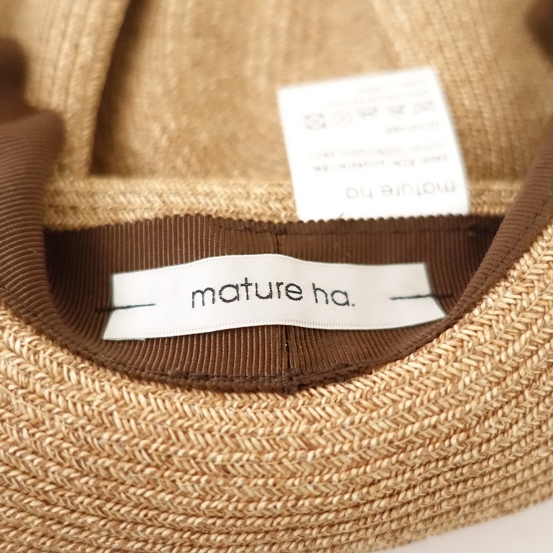�����1.6���ۥޥ��奢���� mature ha. BOXED HAT 4.5cm brim grosgrain ribbon �ܥå����ϥå�   (ha30-2604-283)��91E62��