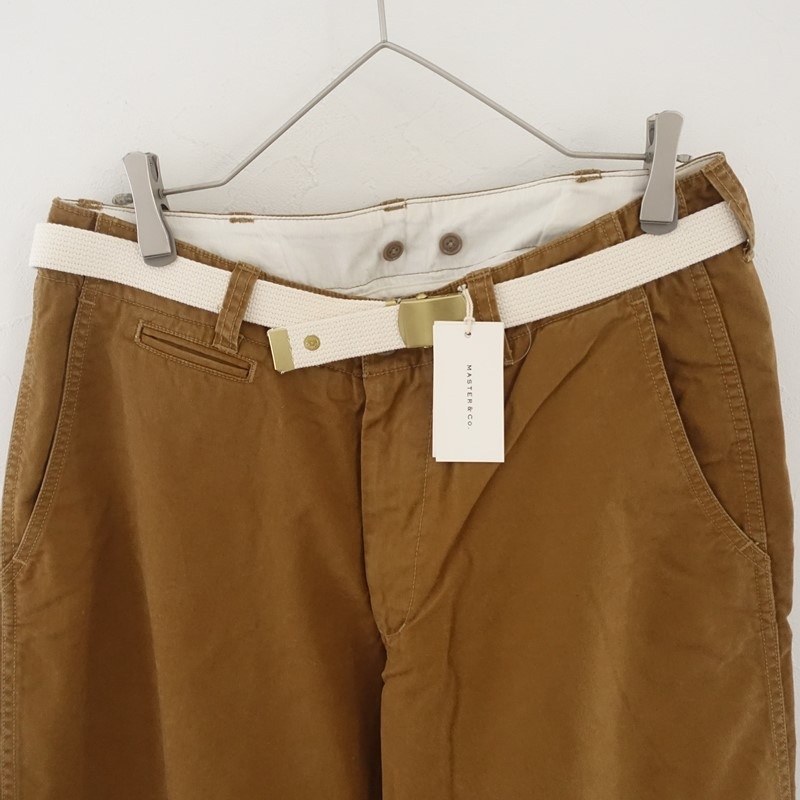 �����2���ۥޥ���������ɥ��� MASTER&Co. CHINO LONG TROUSERS �٥���դ����åȥ�ѥ��  S (25-2602-85)��31C62��