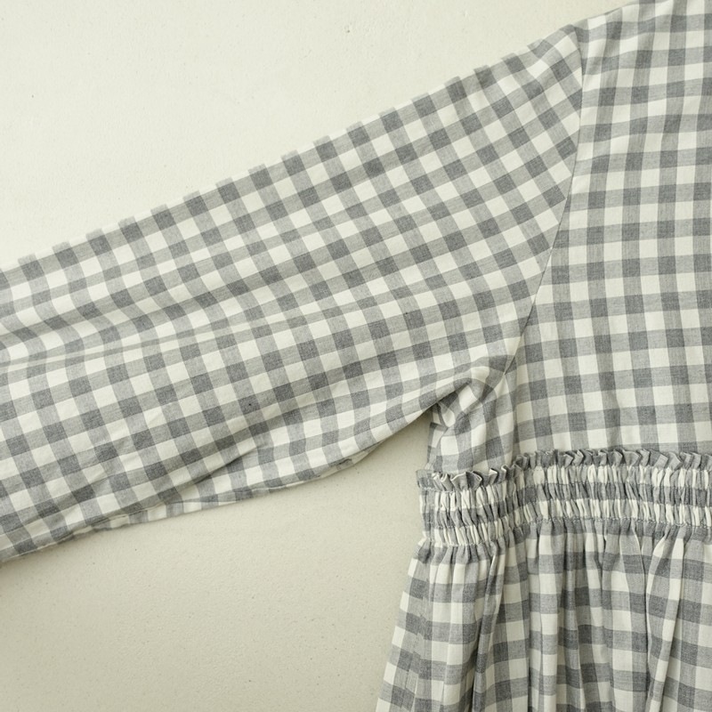 �����ʡۥ�������ɥ���ꥪ���� ECOLE DE CURIOSITES DALIA BLOCK CHECK COTTON DRESS  S (25-2510-678)��10L52��