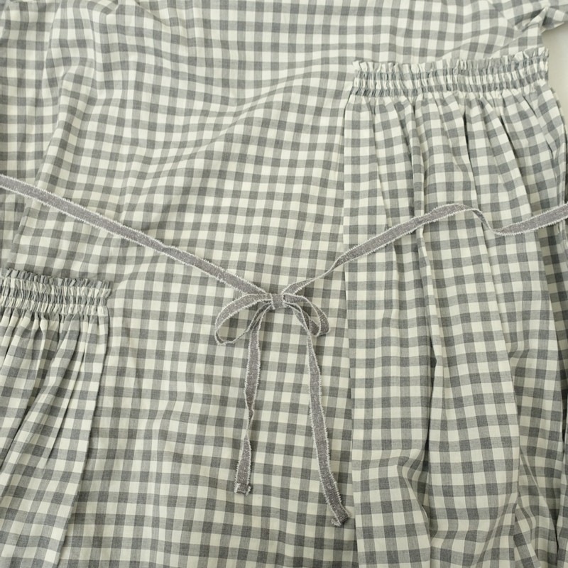 �����ʡۥ�������ɥ���ꥪ���� ECOLE DE CURIOSITES DALIA BLOCK CHECK COTTON DRESS  S (25-2510-678)��10L52��