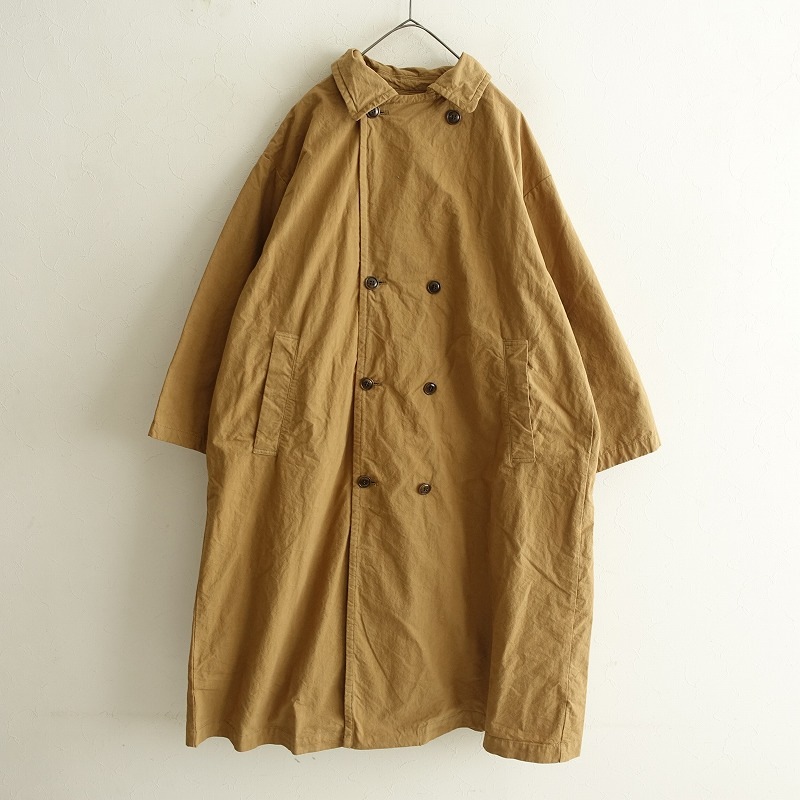 定価4.9万】ネストローブ nest Robe コットン馬布ビッグトレンチコート