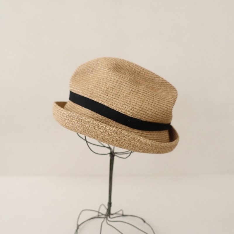�����1.8���ۥޥ��奢���� mature ha. BOXED HAT 7cm brim grosgrain ribbon �ܥå����ϥå�   (ha30-2604-281)��91E62��