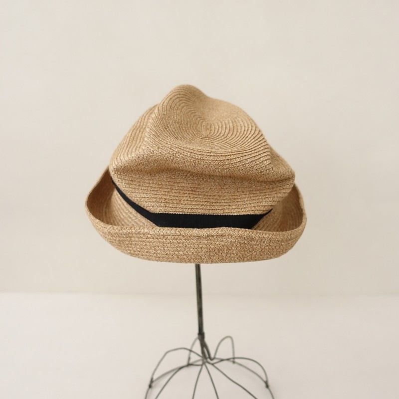 �����1.8���ۥޥ��奢���� mature ha. BOXED HAT 7cm brim grosgrain ribbon �ܥå����ϥå�   (ha30-2604-281)��91E62��