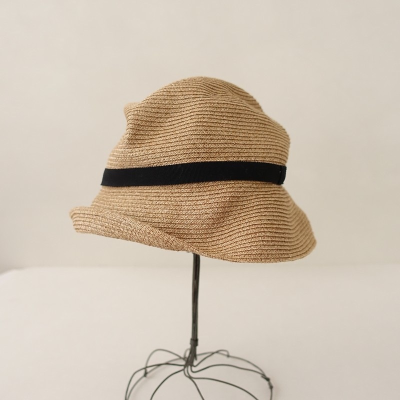 �����1.8���ۥޥ��奢���� mature ha. BOXED HAT 7cm brim grosgrain ribbon �ܥå����ϥå�   (ha30-2604-281)��91E62��
