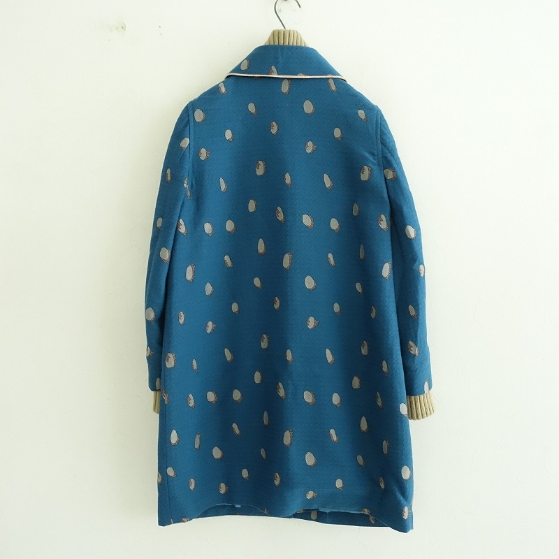 ミナペルホネン mina perhonen goutte カシミヤ混総柄刺繍コート 38