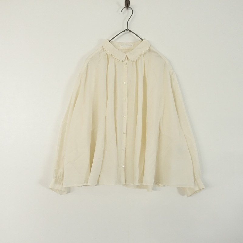 極美品　mina perhonen ミナペルホネン ブラウス 長袖 シルク L 直営店限定/定価3.9万】ミナペルホネン mina perhonen anemone