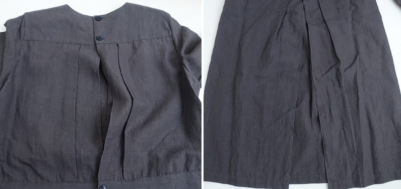 ���ե�󥻥��󥿥� Lin francais d��antan Cocteau�����ȡ� tuck apron dress   (2-2603-630)��72D62��