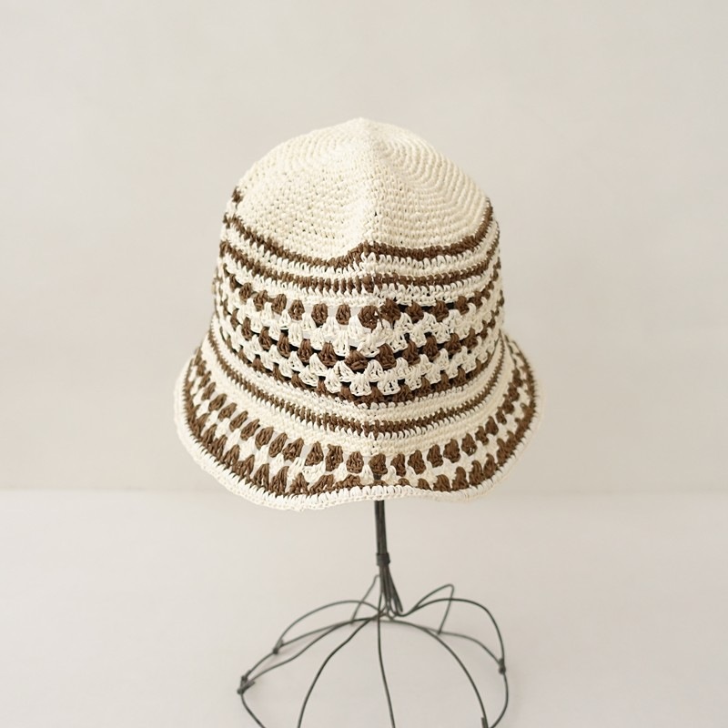 ������/���1.7���ۥ���ݡ��ɥ��� Chapeau d�� O Crochet Border Bucket �Х��åȥϥå�   (ha30-2604-280)��91E62��