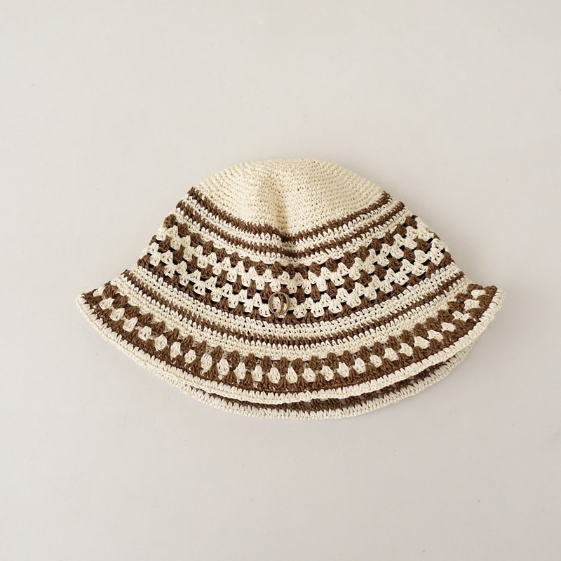 ������/���1.7���ۥ���ݡ��ɥ��� Chapeau d�� O Crochet Border Bucket �Х��åȥϥå�   (ha30-2604-280)��91E62��