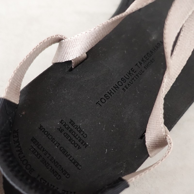 �����1.7���ۥӥ塼�ƥ��ե륷�塼�� TOSHINOSUKE TAKEGAHARA BEAUTIFUL SHOES 24.0BAREFOOT SANDALS  24.0��24.5 (sh84-2604-2)��10F62��