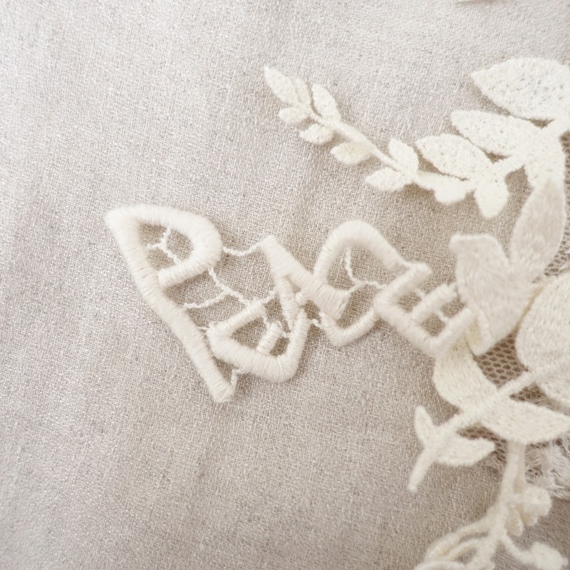 美品 mina ミナ ワンピース ロング ツイード 刺繍 リネン 麻 angel tresorstore_2400014472820