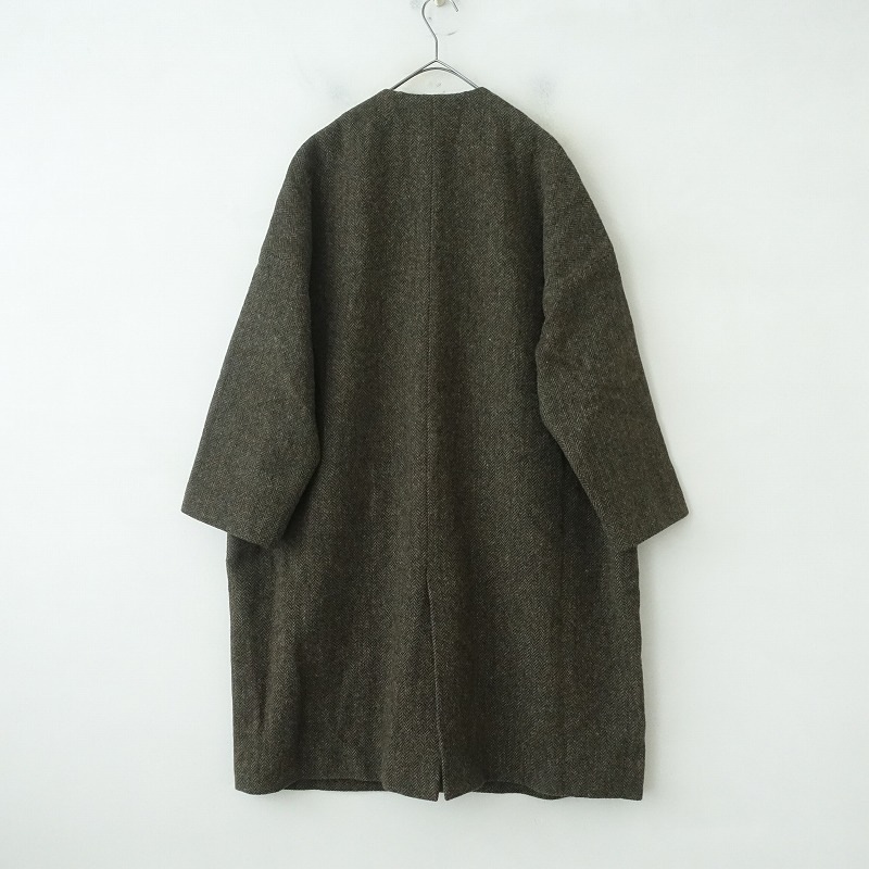 /5.2ۥȥꥨʥ륻 atelier naruse MOON ENGLAND tweed cocoon coat  F (jk2-2509-462)72J52