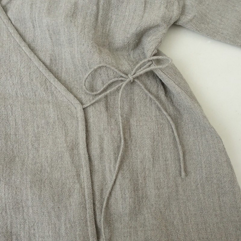 2023AW/定価4.8万】ヨリ Yoli wool wrap jacket ウールリネン