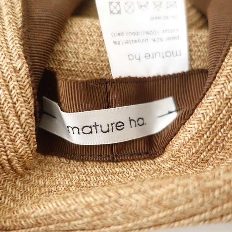 �����2.2���ۥޥ��奢���� mature ha. BOXED HAT 11cm brim �ܥå����ϥå�   (ha23-2604-58)��41E62��