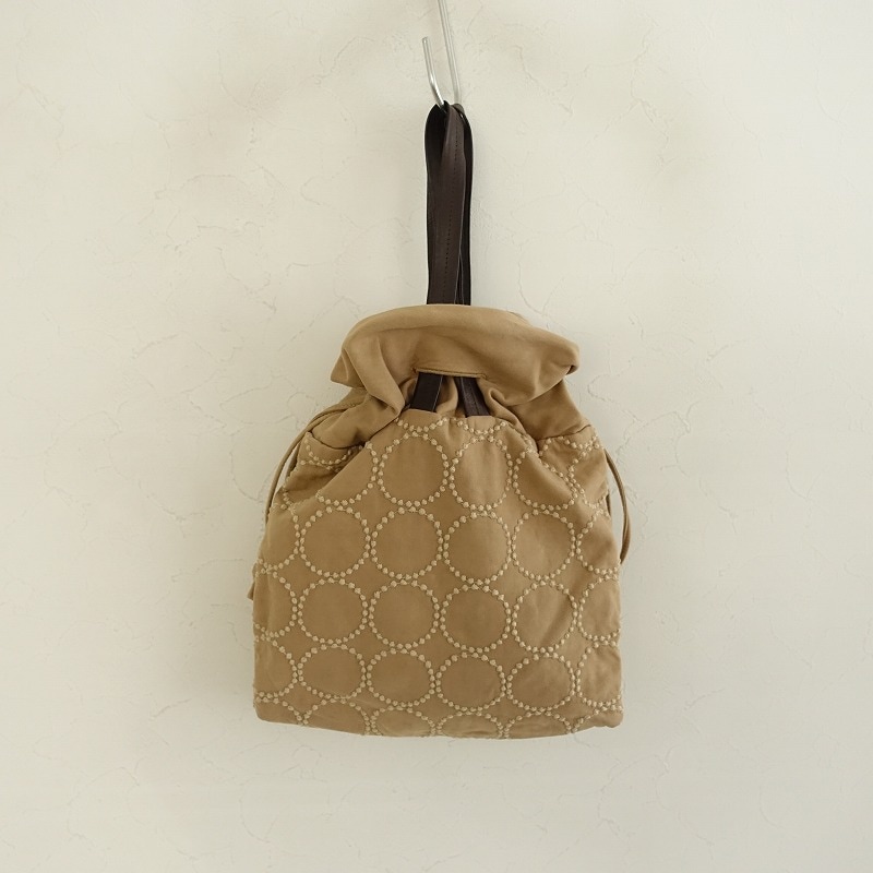 ハンドメイド　巾着バッグ　ミナペルホネン　タンバリン　かばん tambourine 巾着 - minä perhonen