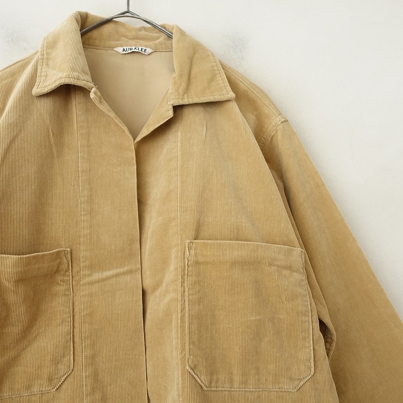 �ڥ�˥��å���/���3.4���ۥ�����꡼ AURALEE Washed Corduroy Shirts Jacket �����ǥ�������㥱�å�  0 (jk25-2509-184)��40J52��