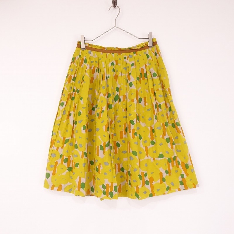 ミナペルホネンvillage タックスカート 38PHOSSIL ミネラル プルーン 5本