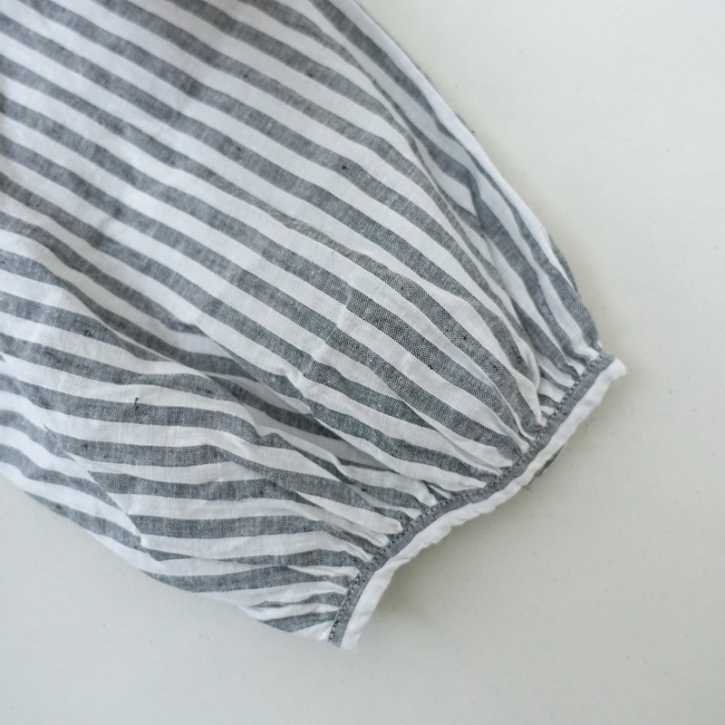 2024/美品/定価3.6万】ネストローブ nest Robe UpcycleLino ストライプ