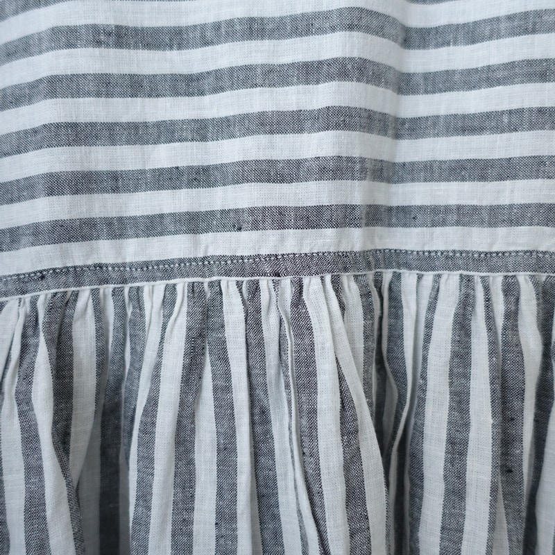2024/美品/定価3.6万】ネストローブ nest Robe UpcycleLino ストライプ