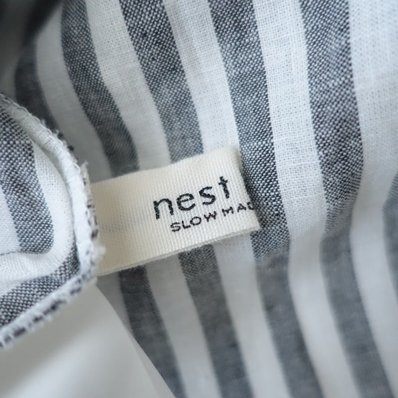 2024/美品/定価3.6万】ネストローブ nest Robe UpcycleLino ストライプ