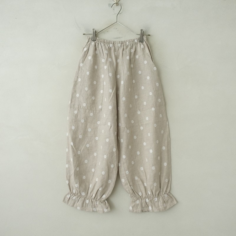 内田ミシン uchidamishin ドット刺繍ドロワーズパンツ (33-2604-540