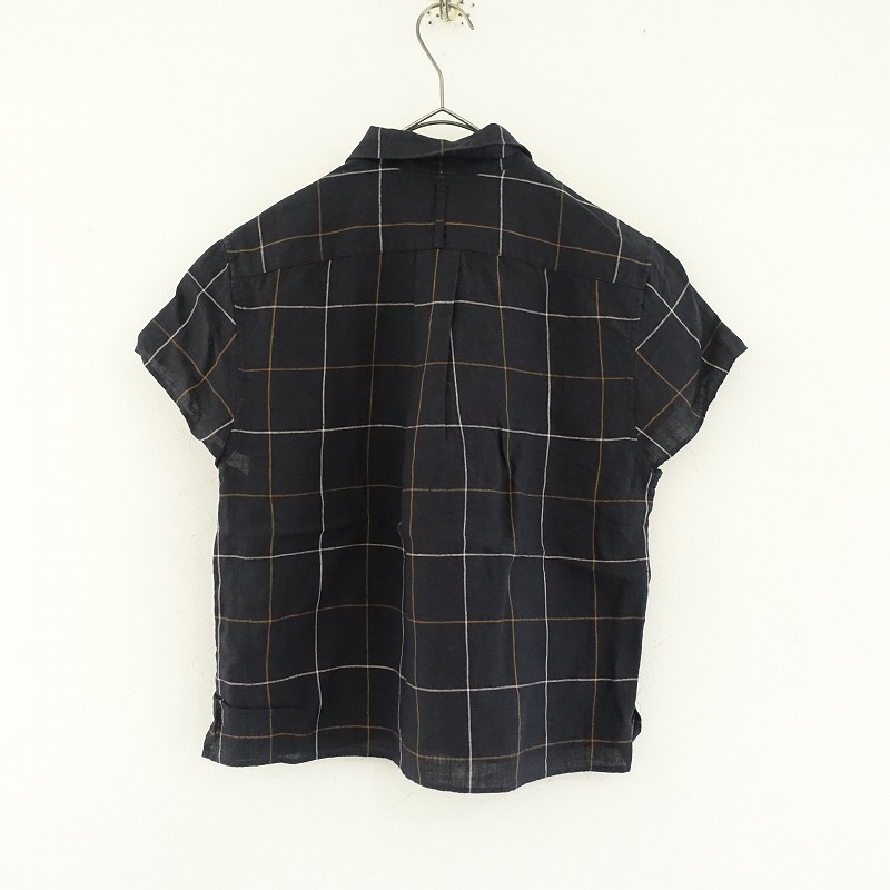 タグ付✨マーガレットハウエル シャツ 半袖 チェック柄 ワンピース 麻 リネン 超美品☆マーガレットハウエル ギンガムチェック リネン