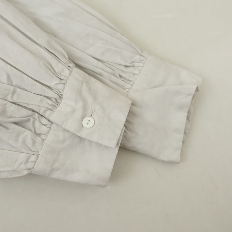 ������/���5.7���ۥȥ����塼 TOUJOURS Natural Garment Dyed Lace Smock Shirt ŷ������֥饦��  2 (j25-2605-772)��03F62��