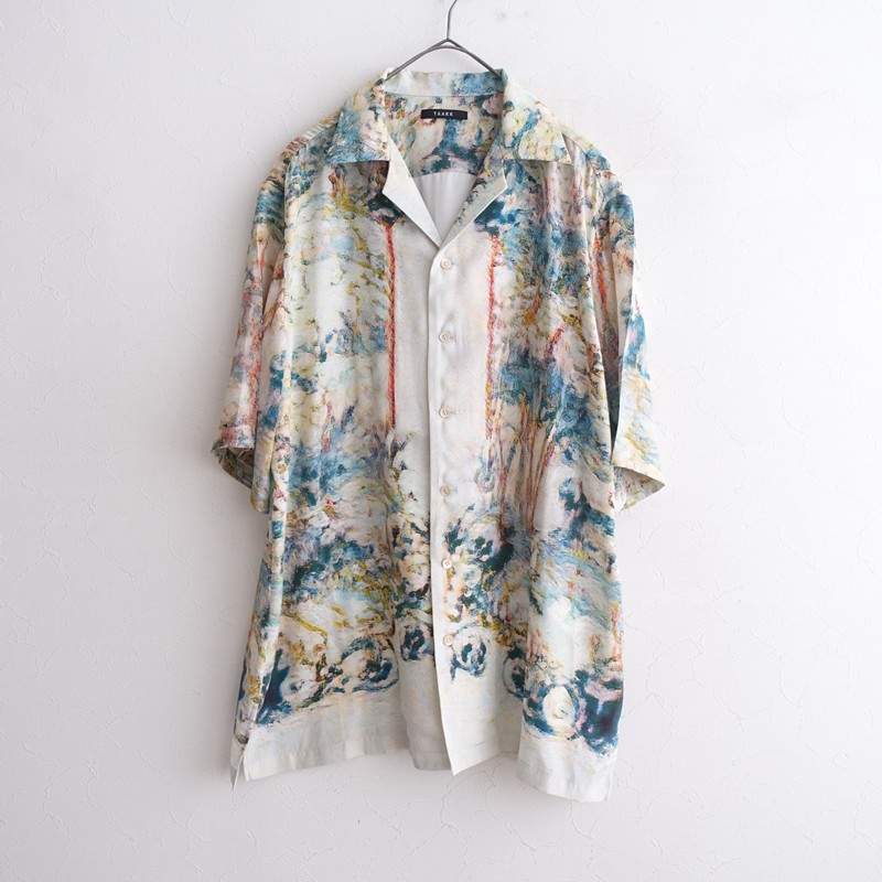 2025/定価6.6万】ターク TAAKK SILK OPEN COLLAR SHIRT シルクオープン