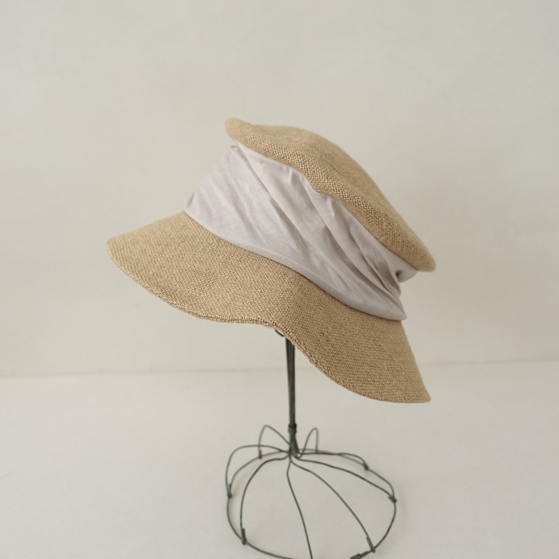 �����1.5���ۥޥ��奢���� mature ha. jute drape hat middle ���塼�ȥɥ졼�ץϥå� �ߥɥ�   (ha5-2604-65)��51E62��