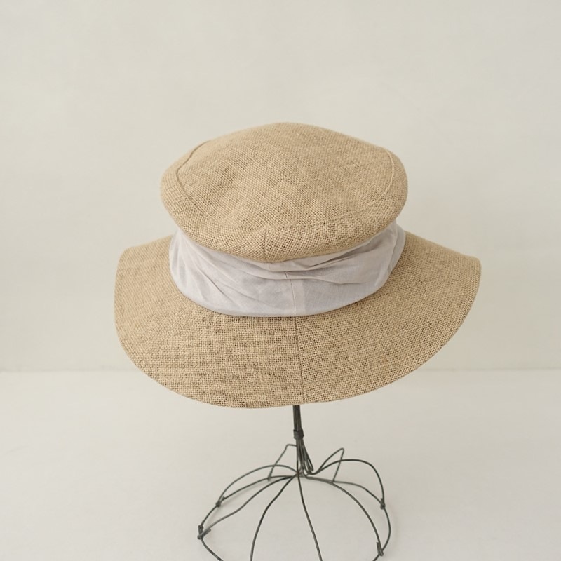 �����1.5���ۥޥ��奢���� mature ha. jute drape hat middle ���塼�ȥɥ졼�ץϥå� �ߥɥ�   (ha5-2604-65)��51E62��
